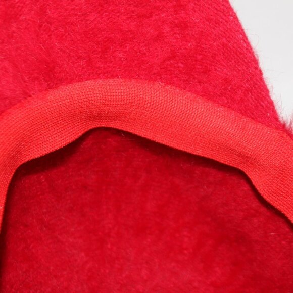 Rabbit Fur with Red Rhinestones Baseball Cap - Picture 11 of 11